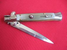 New Old Stock ITALY INOX 9" BLONDE HORN Bayonet BLADE ITALIAN STILETTO Knife