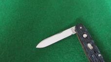 c. 1940's SCHRADE Walden, NY 3-3/8" Closed Jigged Peach Seed Rough Black NOS MINT 