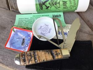 Napanoch Knife Co - Daniels Family Dixie Cock Lightning Wood Birds Eye Maple