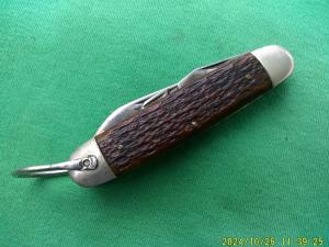 Kutmaster Utica NY CampScout knife Bone