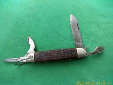 Kutmaster Utica NY Camp/Scout knife Bone