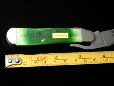 Case xx 2024 John Deere Bright Green Sawcut Bone Russlock Knife 15798 USA Made NIB 6153L SS