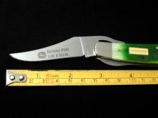 Case xx 2024 John Deere Bright Green Sawcut Bone Russlock Knife 15798 USA Made NIB 6153L SS
