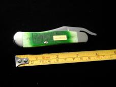 Case xx 2024 John Deere Bright Green Sawcut Bone Russlock Knife 15798 USA Made NIB 6153L SS
