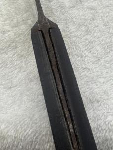 Vintage J Russell Co Bull Nose Green River Works Carving / Bread Knife
