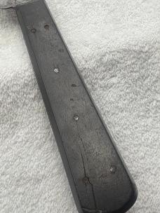 Vintage J Russell Co Bull Nose Green River Works Carving / Bread Knife