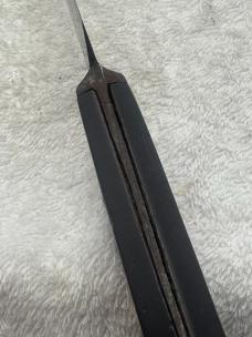 Vintage J Russell Co Bull Nose Green River Works Carving / Bread Knife