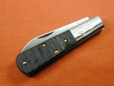 New York Knife Co Sawcut Ebony Wood Barlow Knife By Cooper Cutlery Matteawan M1506ESC USA Made NIB