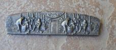 Comb Made In Denmark Medieval Scene Looks Silver Plated Older Wear On High Spots