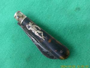 Genuine Tortoise Shell with Dancing Man Shield Unmarked