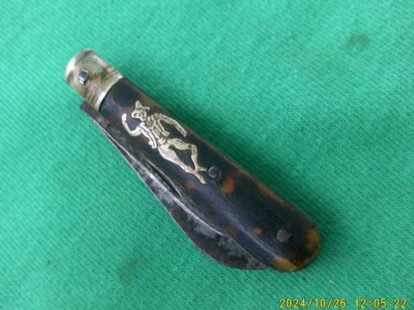 Genuine Tortoise Shell with Dancing Man Shield Unmarked Genuine Tortoise Shell with Dancing Man Shield Unmarked