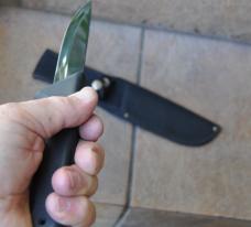 Parker Cut. Co. Japan Fixed Blade 9" OAL Mint Black Mirror Ceramic Coated Blade Original Sheath