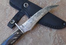 Western Boulder Colo USA 9 1/2" OAL Repaired Big Time!  Horn Handle Re Pinned Pommel Thumb Ramp