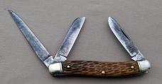 Ivoryman's Schrade Walden 3-Blade Slim Premium Stockman #895, 3.500" In Very Good Condition (AW)