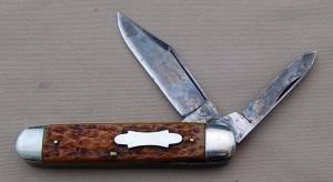 Ivoryman's Camillus Sword Brand 2-Blade Equal End, 3.625" In Excellent Condition (AT)