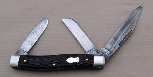 Ivoryman's Schrade Walden 3-Blade Serpentine Stockman #880, 3.875" In Excellent Condition (AP)
