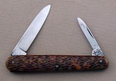 Ivoryman's AW Wadsworth 2-Blade Bolsterless Shadow, 3.000" In Excellent Condition (GZ)