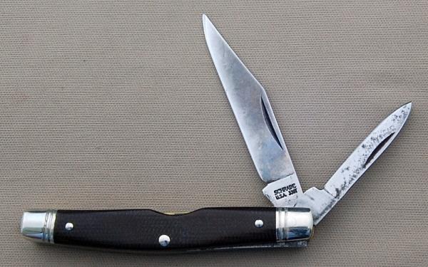 Ivoryman's Schrade USA Middleman Jack #330T Jeff Finamore Rehandle, 3.250" Excellent Condition (GY) Ivoryman's Schrade USA Middleman Jack #330T Jeff Finamore Rehandle, 3.250" Excellent Condition (GY)