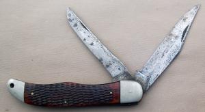 Ivoryman's Schrade Walden Folding Hunter #225, 5.250" In Very Good Condition (GS)