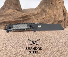 Ka-Bar Les George Cool Name Sheepsfoot 4.625" 1095 Cro-Van Blade w/ Sheath 7701