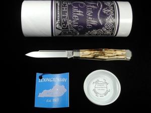 Titusville Cutlery Mammoth Bark Ivory Lexingtonian Coffin Jack Knife Rare 1 of 30 COA USA Made