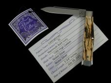 Titusville Cutlery Mammoth Bark Ivory Lexingtonian Coffin Jack Knife Rare 1 of 30 COA USA Made