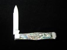 Titusville Cutlery Genuine Paua Abalone Lexingtonian Coffin Jack Knife Rare 1 of 30 COA USA Made