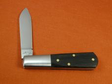 New York Knife Co Smooth Ebony Wood Barlow Knife By Cooper Cutlery Matteawan M1506E USA Made 