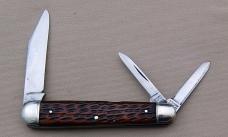 Ivoryman's New York Knife Company Hammer Brand 3-Blade Sleeveboard, 3.250" Excellent Condition (BH)