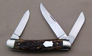 Ivoryman's Elder Manufacturing 3-Blade Stockman, 3.375" In Near Mint Condition (AM)