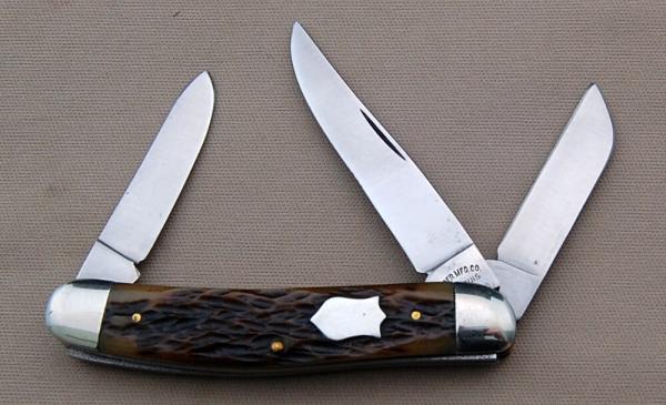 Ivoryman's Elder Manufacturing 3-Blade Stockman, 3.375" In Near Mint Condition (AM) Ivoryman's Elder Manufacturing 3-Blade Stockman, 3.375" In Near Mint Condition (AM)