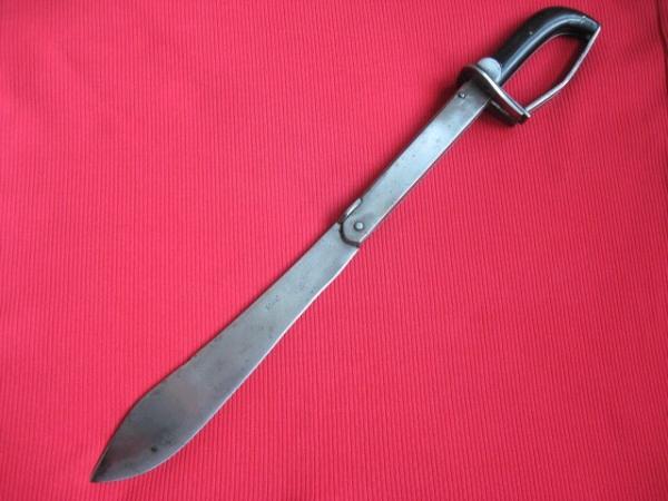 RARE Antique 1800's BELGIAN PickLock MACHETE Switchblade