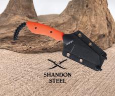 CRKT S.P.I.T. Fixed Blade Knife w/Sheath Orange Handle EDC Folts Design 2399