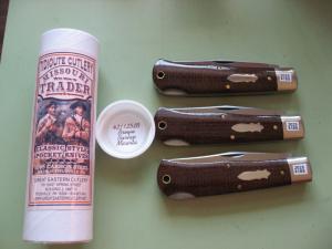 GREAT EASTERN TIDIOUTE 421125LB MISSOURI TRAPPER LOCKBACK BROWN BURLAP MICARTA $185.00 EACH