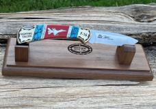 BUCK 112 ** DAVID YELLOWHORSE CUSTOM F-16 FIGHTING FALCON W/DISPLAY STAND