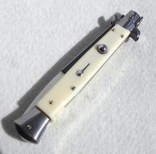 NEW FRANK BELTRAME 11" BAYONET BLADE ACRYLIC IVORY ITALIAN STILETTO - LAST ONE