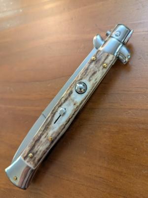 FRANK BELTRAME 28CM-11" BAYONET BLADE STILETTO STAG HORN...NEW 
