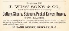 J.Wiss & Son Newark NJ 2 Blade Folder 3 1/2" Closed Made After 1880 Tight Loud Snap Both Blades