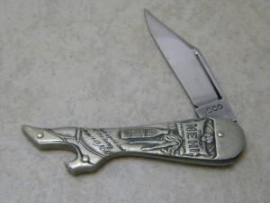 NCCO "Drink Nehi 5 Cent Quality Beverages" Metal Lady Leg  Knife