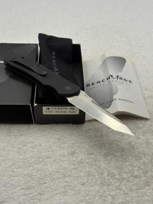 Benchmade 9100 Stryker Automatic Push Button Pocket Knife w Integrated Safety Feature