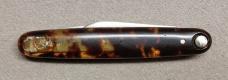 Press Button Knife Co Double Blade Tortoise Celluloid