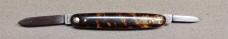 Press Button Knife Co Double Blade Tortoise Celluloid