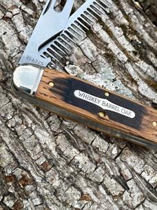 GEC TIDIOUTE ** 351325 FAIRWAY & CLUBHOUSE DISTRESSED WHISKEY BARREL OAK GOLF TOOL KNIFE