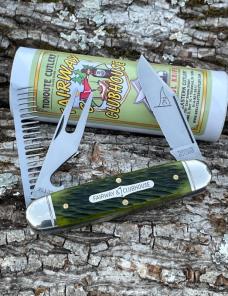 GEC TIDIOUTE ** 351325 FAIRWAY & CLUBHOUSE GREEN JIGGED BONE GOLF TOOL KNIFE