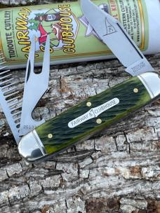 GEC TIDIOUTE ** 351325 FAIRWAY & CLUBHOUSE GREEN JIGGED BONE GOLF TOOL KNIFE