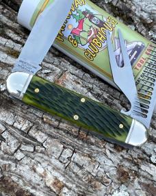 GEC TIDIOUTE ** 351325 FAIRWAY & CLUBHOUSE GREEN JIGGED BONE GOLF TOOL KNIFE