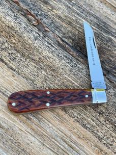 GEC ** SFO 93 REAL LAMBFOOT CHESTNUT FLAT CAP JIGGED BONE CAMPAGNA WAYNORTH KNIFE