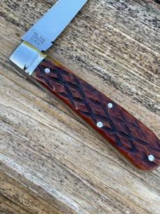 GEC ** SFO 93 REAL LAMBFOOT CHESTNUT FLAT CAP JIGGED BONE CAMPAGNA WAYNORTH KNIFE