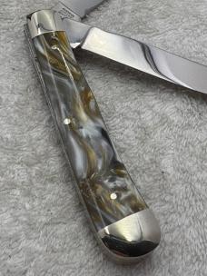 Hen & Rooster 2 Blade Trapper Ltd Ed #044 on Bolster 165th Anniversary Commemorative