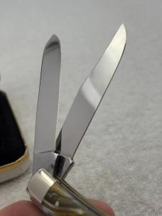 Hen & Rooster 2 Blade Trapper Ltd Ed #044 on Bolster 165th Anniversary Commemorative